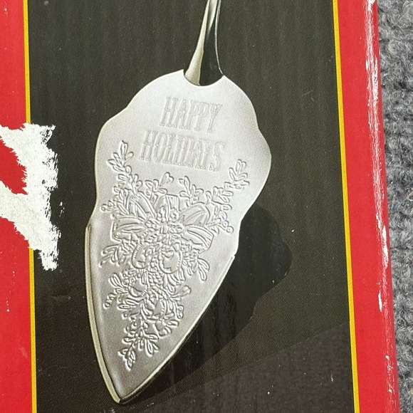 Christmas Y2K Holiday Home Accents Happy Holidays Silverplated Cake‎ Server - Picture 11 of 14
